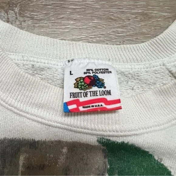 Vintage 1986 Koala Bear Large Sweatshirt Animal Outdoors Fruit Of The Loom White - Picture 6 of 7